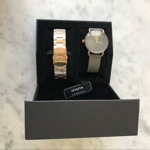 MVMT Grey-Faced 2-bracelet option watch